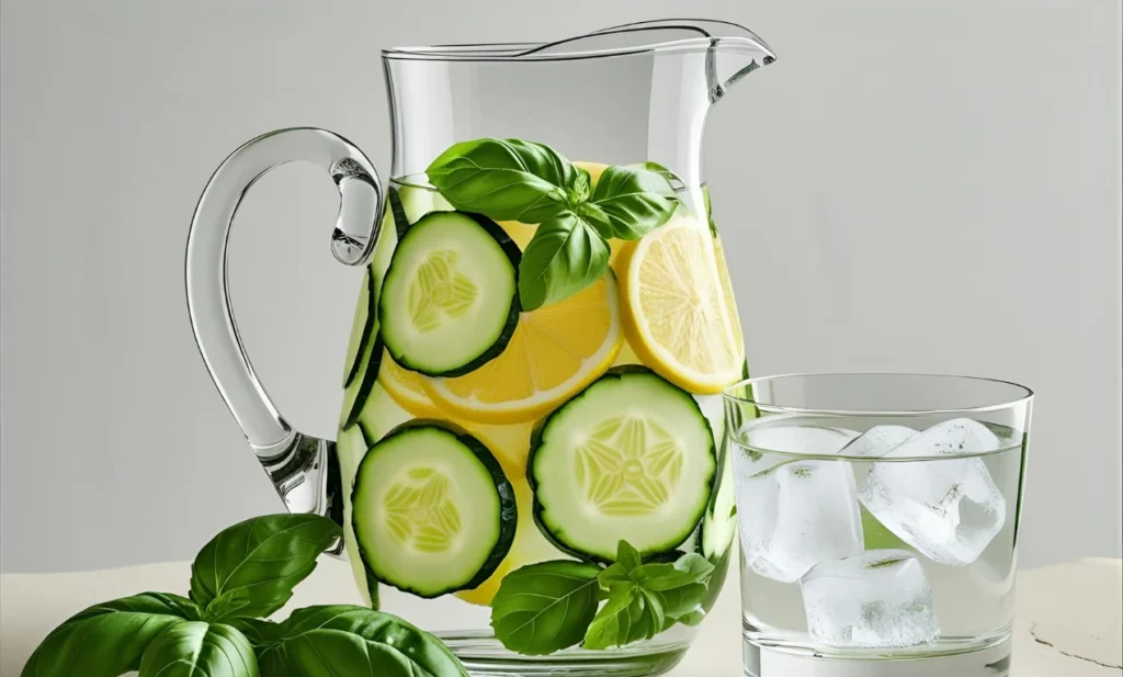 Salatalık ve Reyhanlı Detox Suyu