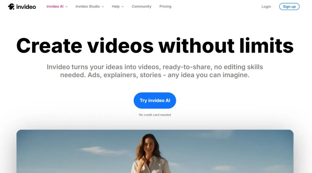 Ücretsiz AI Video Oluşturma Platformları 4 InVideo