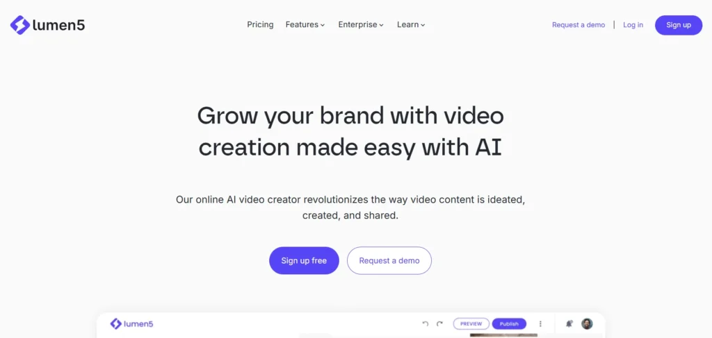 Ücretsiz AI Video Oluşturma Platformları 6 Lumen5