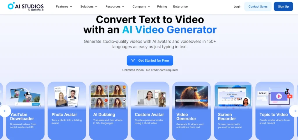 Ücretsiz AI Video Oluşturma Platformları 11 AI Studios